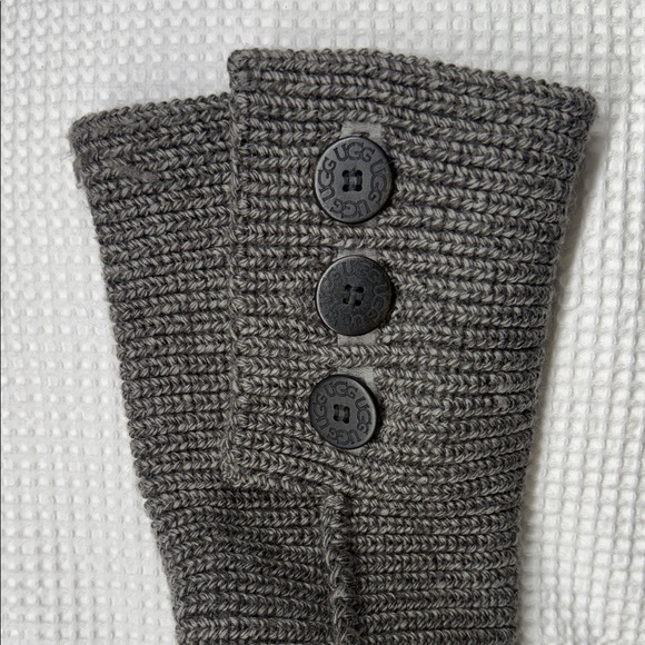 UGG Grey Kit Button Boots - Size 8 - Picture 2 of 7